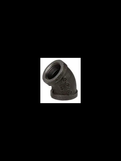 1-1/2" Ductile Iron 45 Screwed Elbow