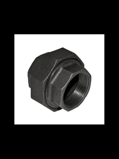 3" Black Malleable Union