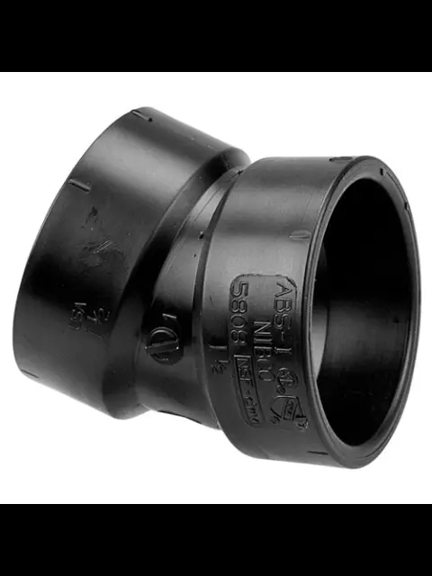 4" ABS 22░ Elbow 1/16 Bend