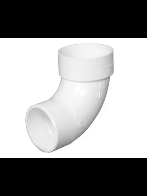 4" PVC DWV 90 1/4 Bend Street (SxH)