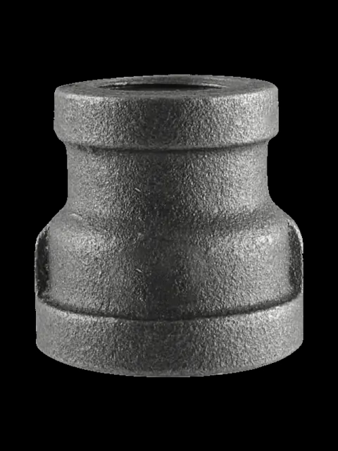 1-1/2" X 3/4" Black Malleable Reducing Coupling