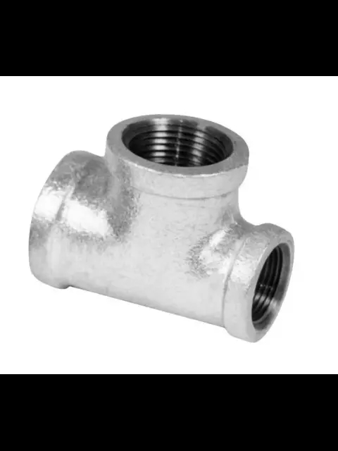 1" X 1/2" X 1/2" Galvanized Malleable Reducing Tee