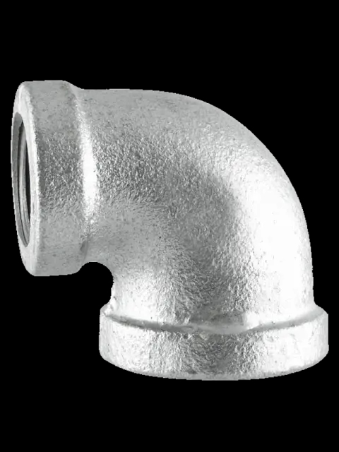 1-1/4" X 1" Galvanized Malleable Reducing 90 Elbow