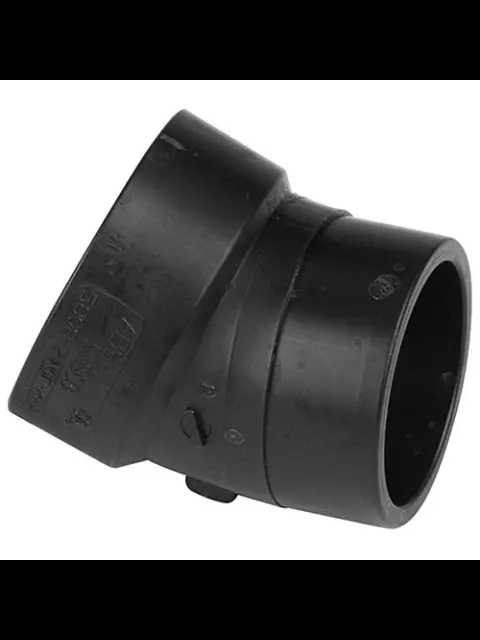 4" ABS Street 22░ Elbow 1/16 Bend