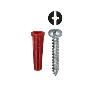 Dottie #12 Red Conical Anchor Kit W/ Pan Head Combo Drive Screws