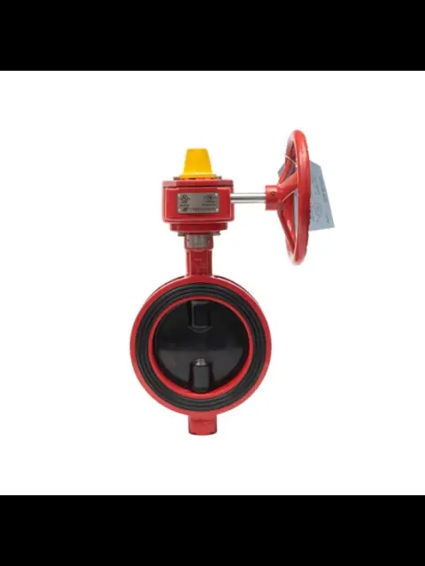 ALEUM HPW-400 4" HPW Ductile Iron Wafer 300 PSI Butterfly Valve with Tamper Switch UL/FM Approved