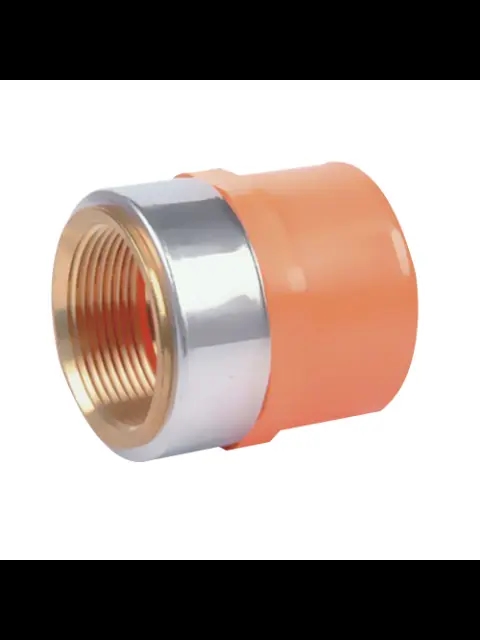 Tyco BlazeMaster 1-1/4" Orange CPVC Female Adapter Brass