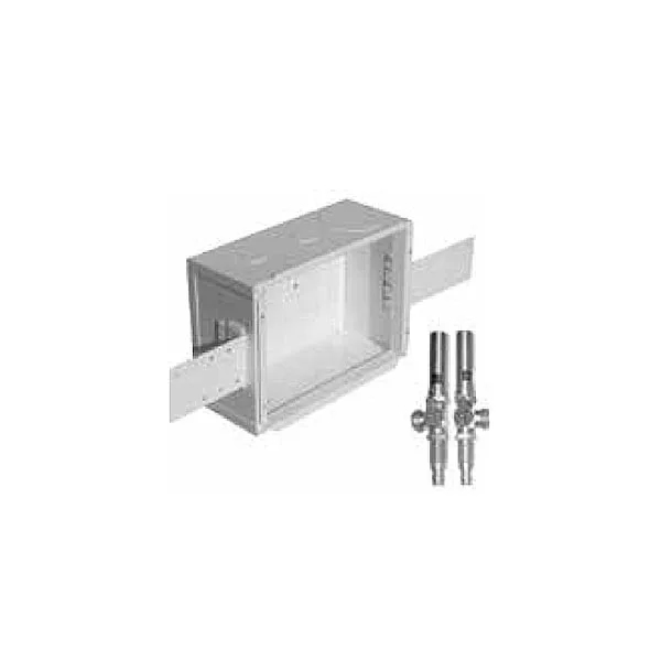 LSP OB-502 Metal Washing Machine Box With Copper Sweat Valves White Center Outlet