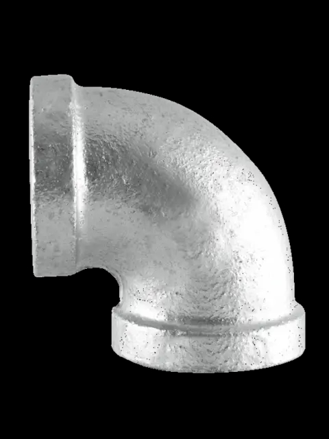 4" Galvanized Malleable 90 Elbow