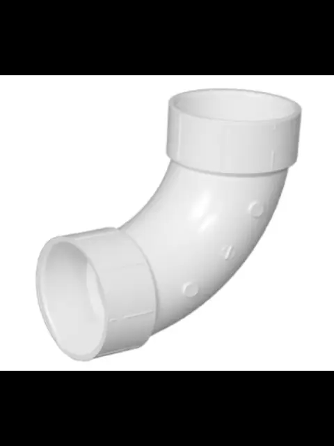 1-1/2" PVC DWV Long Sweep 90 1/4 Bend (HxH)