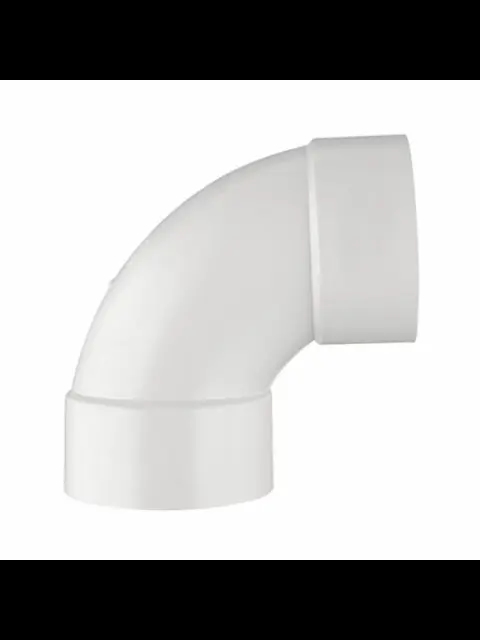 8" PVC DWV 90 1/4 Bend (HxH)