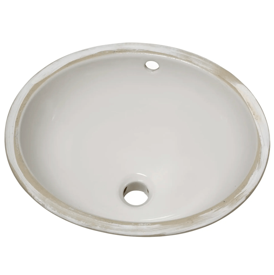 Ovalyn Undermount Porcelain Bathroom Sink White