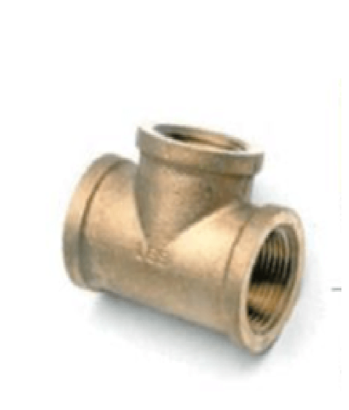 1-1/2" X 1-1/2" X 3/4" Brass Reducing Tee