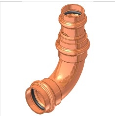 1" X 3/4" Copper Press 90 Elbow Press X Press