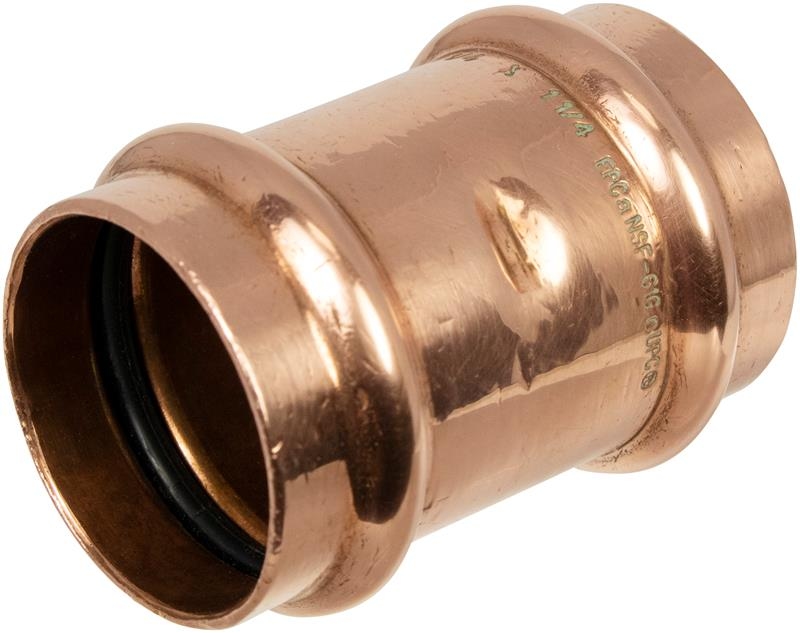 1-1/4" Copper Press Coupling W/Stop Press X Press