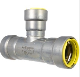 1-1/4" X 1-1/4" X 3/4" Carbon Steel Tee 411RG Gas Press X Press X Press