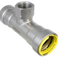 1-1/4" X 1-1/4" X 1" Carbon Steel Tee 4712G Gas Press X Press X Fem