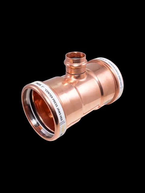 APOLLO 10077773 3" X 3" X 1-1/2" COPPER TEE 811R PRESS X PRESS X PRESS