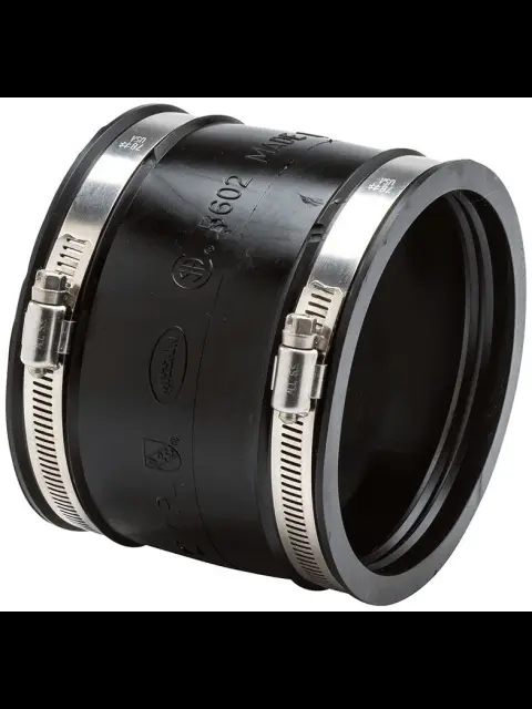 2" Cast Iron or Plastic pipe to 1 1/2" Cast Iron or Plastic pipe Unshielded Sewer Coupling