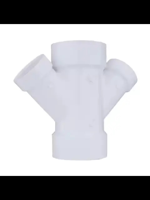 3" X 3" X 2" X 2" PVC DWV Reducing Double WYE