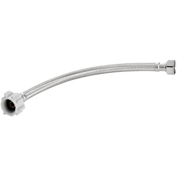 Easyflex EF-TC-12FBC-16 1/2" FIP X 7/8" BC X 16" Stainless Steel Toilet Connector