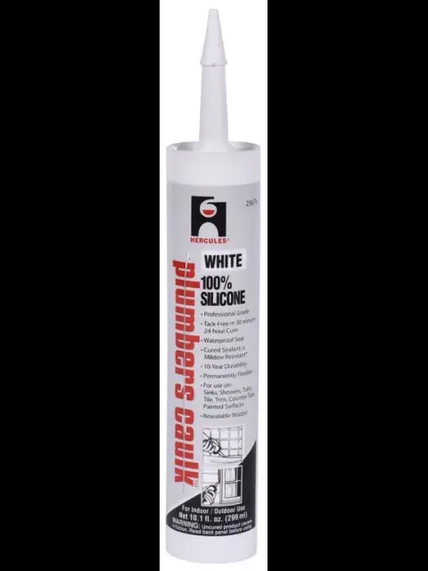 Hercules 10.1 oz. Cartridge Silicone Plumbers Caulk - White