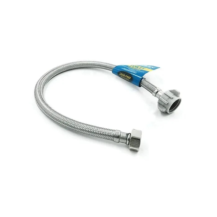 Easyflex EF-TC-38CBC-20 3/8" COMP X 7/8" BC X 20" Stainless Steel Toilet Connector